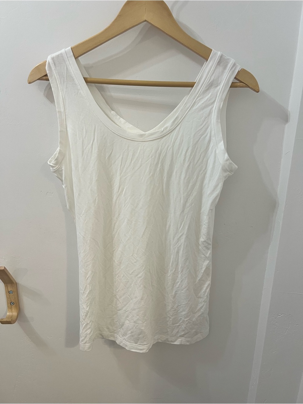 Women's Cuddl Duds Soft White V-Neck Tank Top